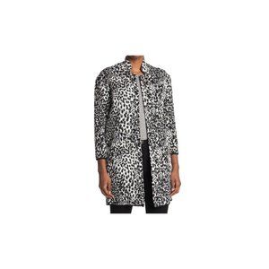 PHILOSOPHY APPAREL Cheetah Jacquard Knit Patterned Jacket Size SM